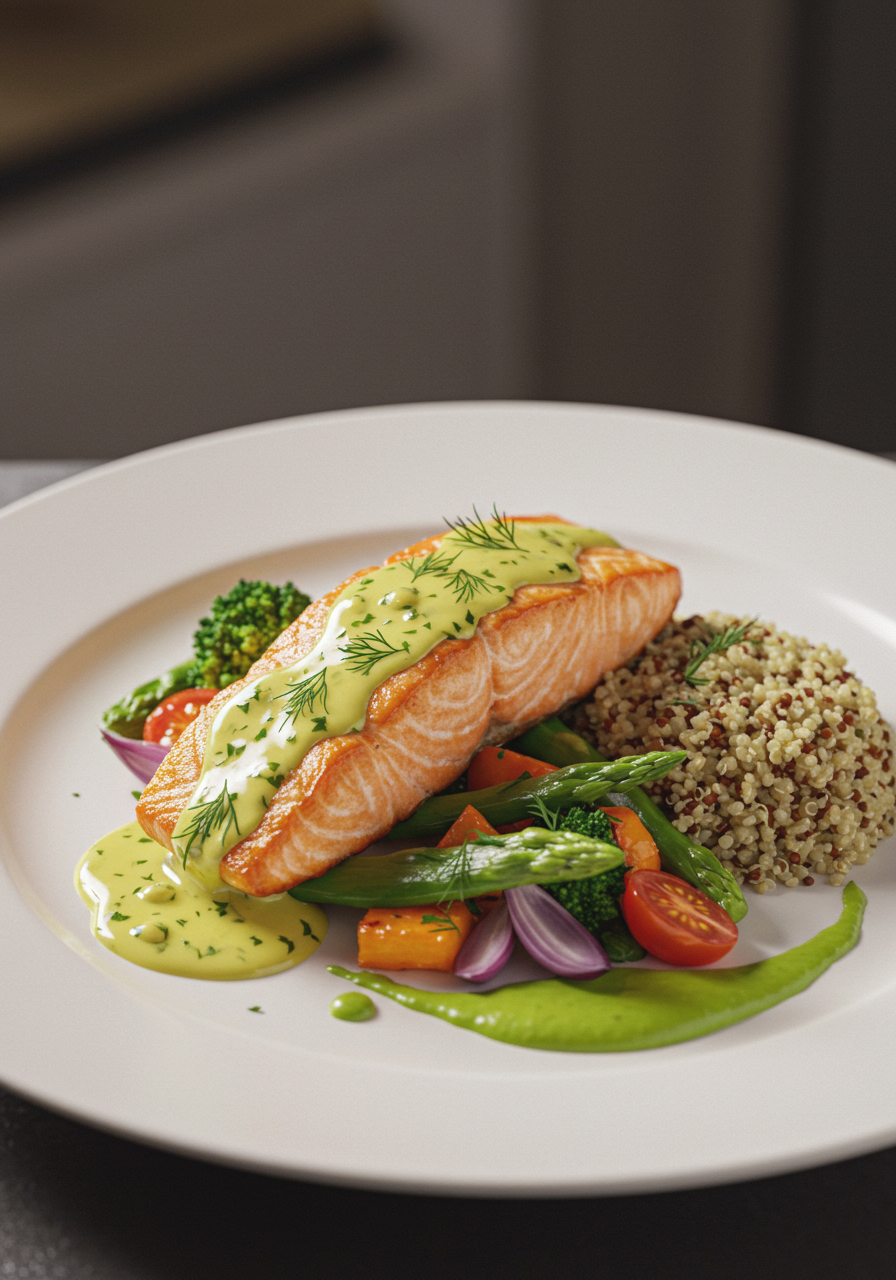 Salmon. Fine Dining.
