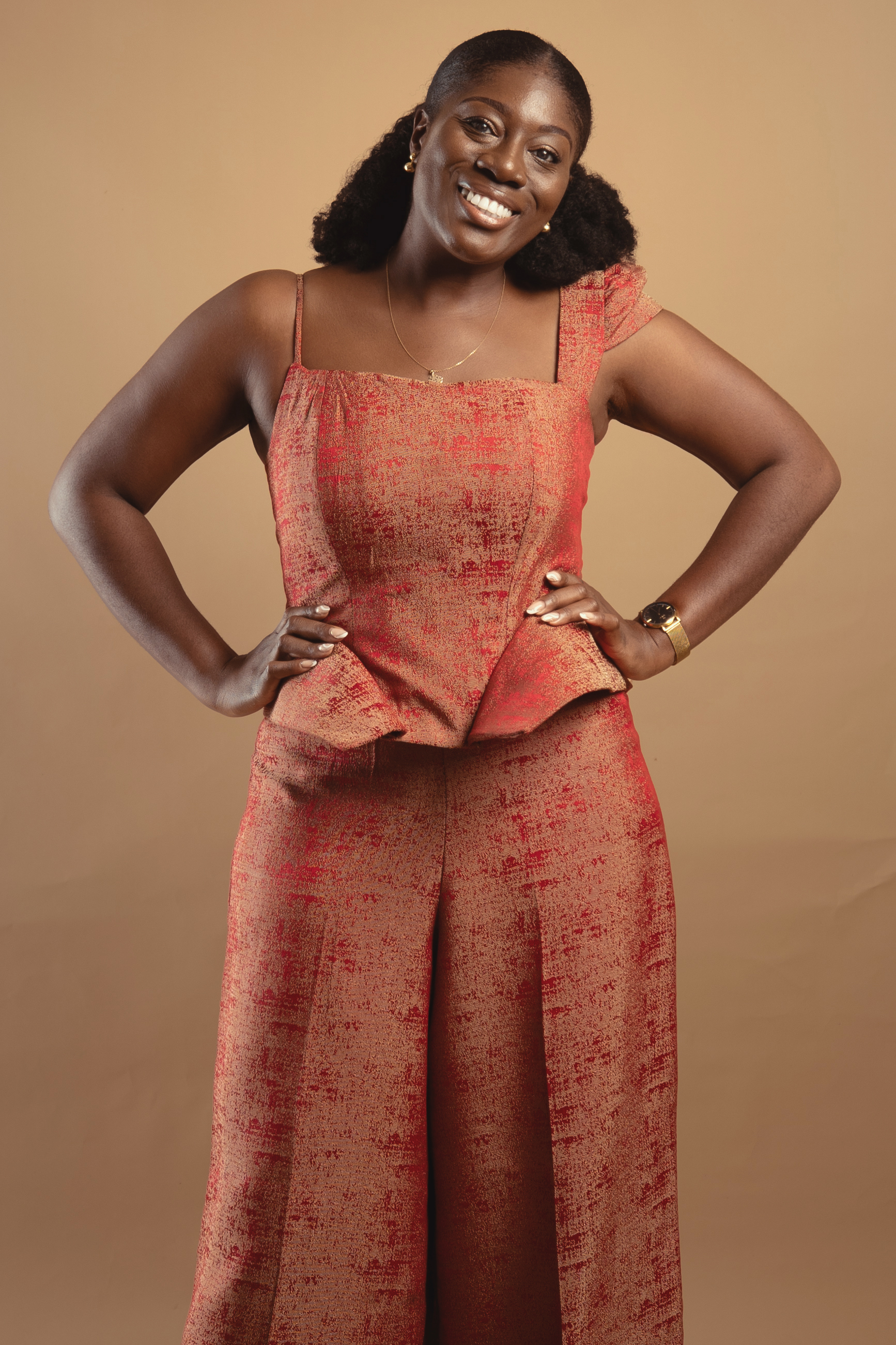 Red and Gold. Warm Background.